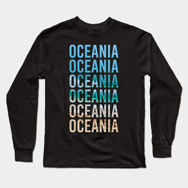 Oceania honeymoon trip for newlyweds gift for him. Perfect present for mother dad father friend him or her Long Sleeve T-Shirt by SerenityByAlex